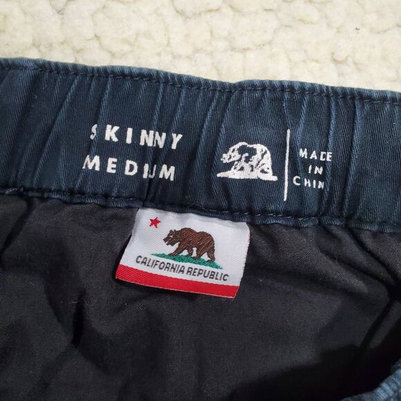 Bullhead Denim Co Women's Size Med Black Drawstring Waist Skinny Jogger Pants - Picture 6 of 16